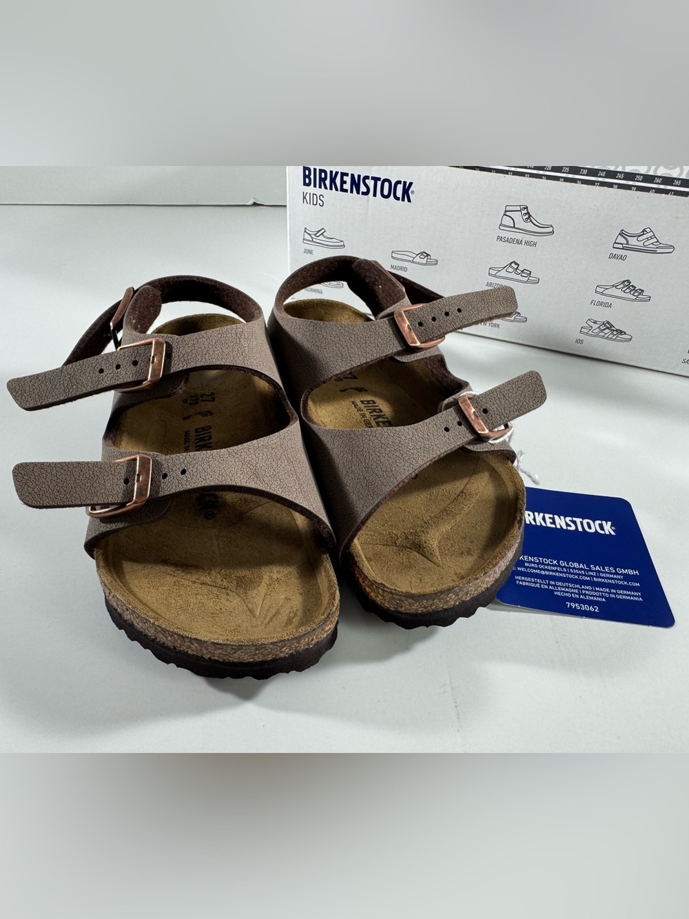 Birkenstock Kids Roma Sandals in Mocha Brown